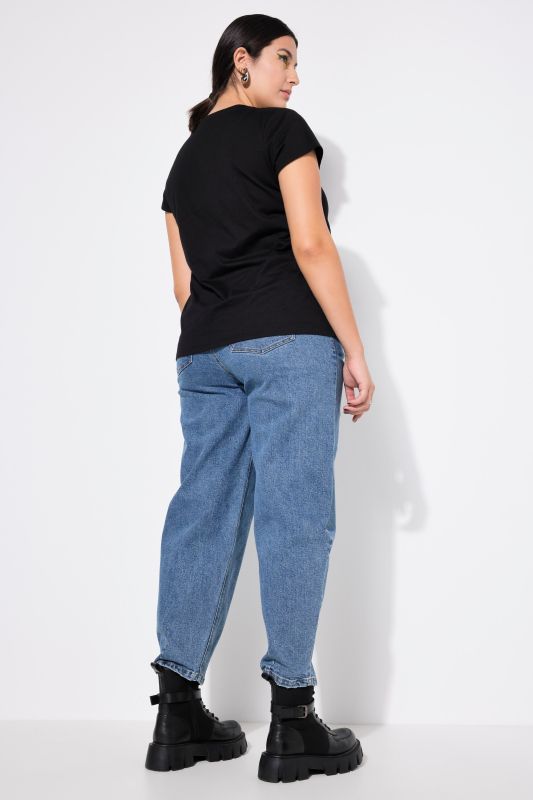 Jean ballon coupe Wide, 5 poches et ceinture élastique