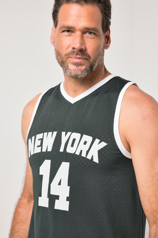 Débardeur JAY-PI en mesh, imprimé poitrine et séchage QuickDry, collection Fitness - jusqu'au 7 XL