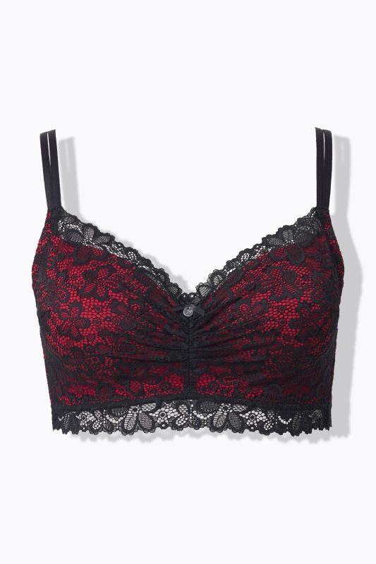 Bralette TRUYOU avec dentelle, bonnets souples, sans armatures, bonnet B-E