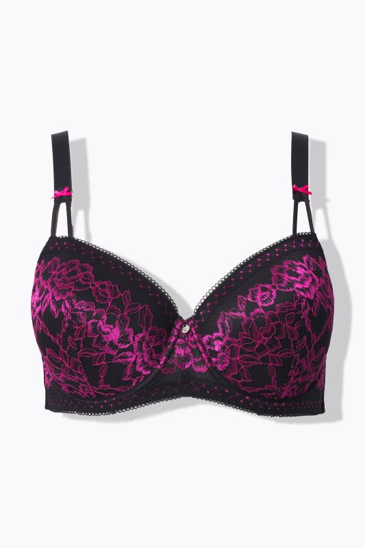 Soutien-gorge TruYou avec dentelle en fil doré, armatures et bonnets souples - bonnets B-F