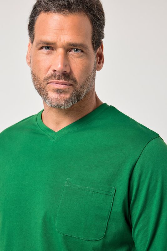 Pyjama JP 1880, deux pièces (t-shirt manches longues + pantalon à motif), collection Homewear – jusqu'au 8&nbsp;XL