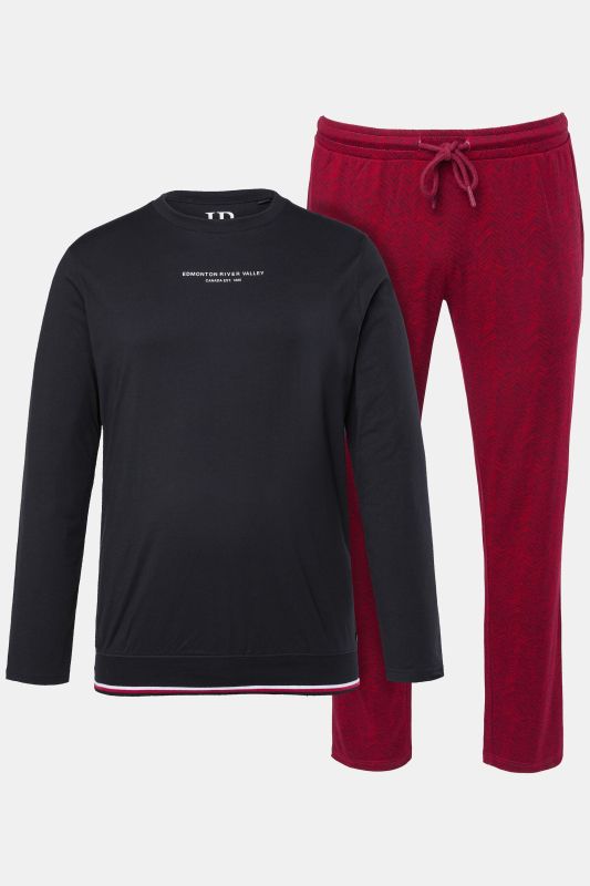 Pyjama JP 1880 ventre confort, deux pièces (t-shirt + pantalon à motif), collection Homewear - jusqu'au 8 XL