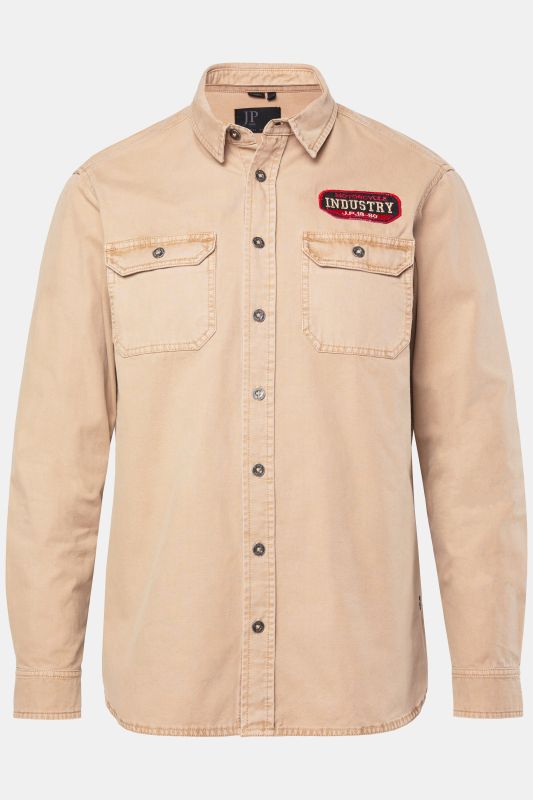 Chemise/surchemise JP 1880 esprit vintage, flocages et col Kent, coupe Modern Fit - jusqu'au 7&nbsp;XL