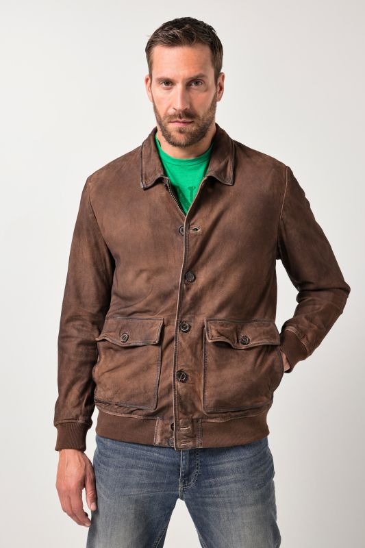 Blouson JP&nbsp;1880 esprit vintage, cuir suédé de chèvre haut de gamme - jusqu'au 7 XL