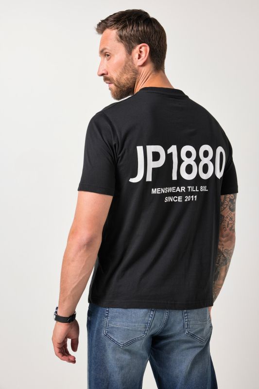 T-shirt JP 1880, logo imprimé et manches courtes - jusqu'au 8&nbsp;XL