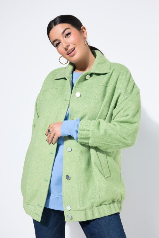 Blouson aspect lainage, coupe oversize plus longue que la normale