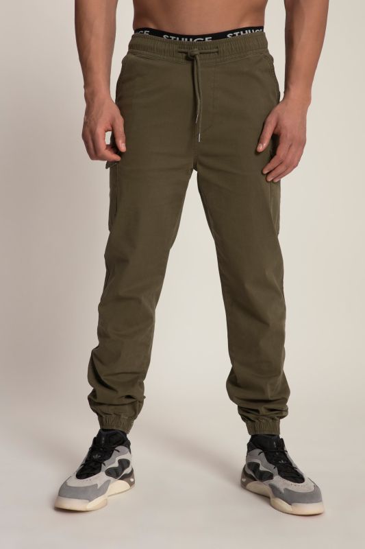 Pantalon cargo STHUGE, coupe Modern fit 6 poches, taille élastique - jusqu'au 8 XL