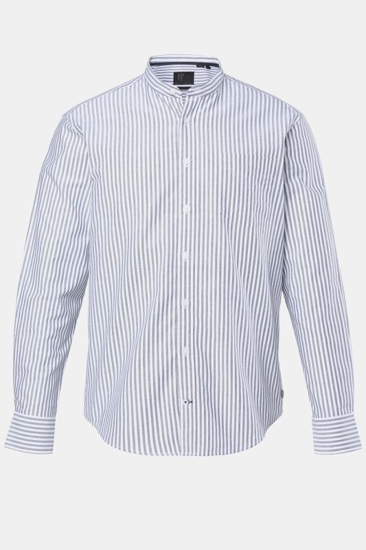 Chemise Oxford, manches longues et col montant, coupe Modern Fit - jusqu'au 8 XL