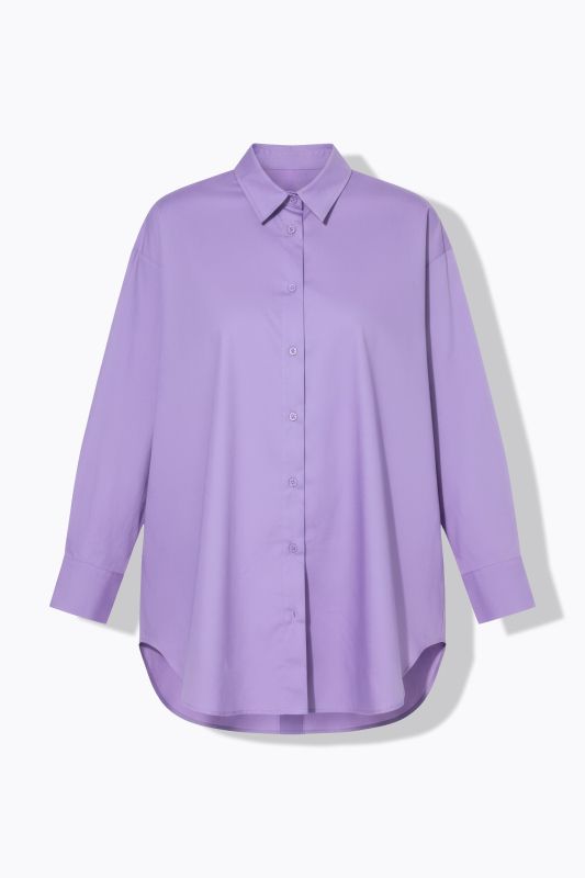 Bouse oversized à manches longues. Patte de boutonnage au dos