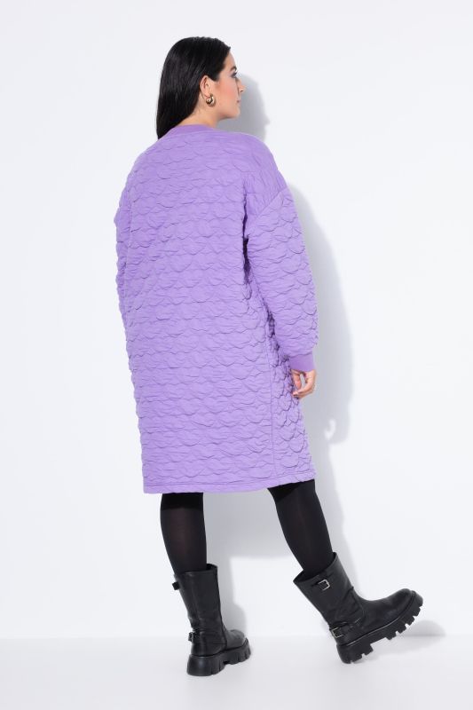 Robe mini en molleton, coupe oversize, matelassage CŒURS
