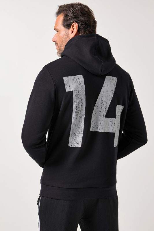 Sweat-shirt à capuche JAY-PI, poche kangourou et imprimé dans le dos, collection Fitness - jusqu'au 7 XL