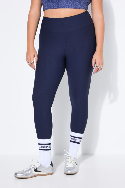 Legging en jersey côtelé, coupe Tight Fit près du corps et taille élastique