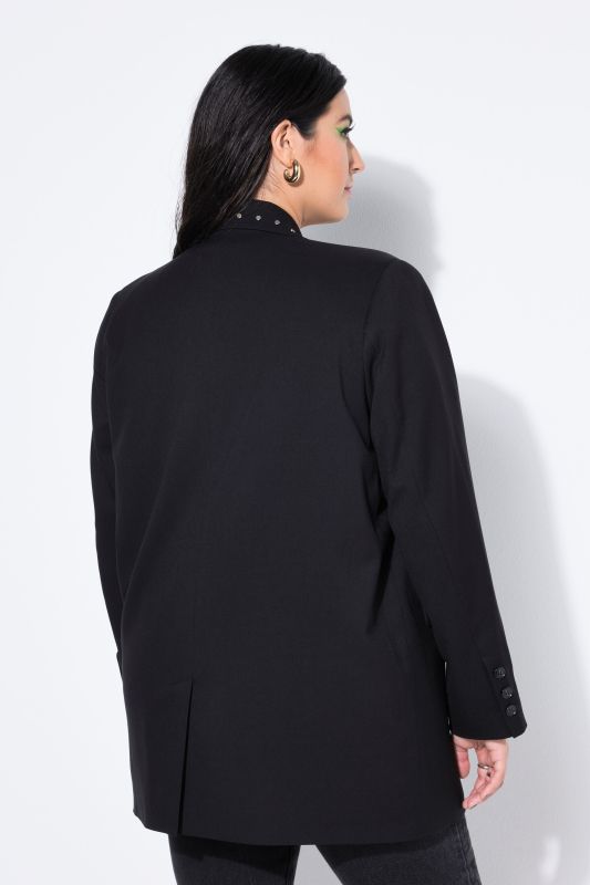Blazer oversize, col à revers avec rivets fantaisie