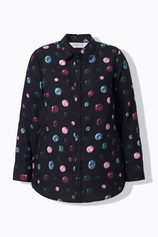 Chemisier coupe Wide Straight Shape, imprimé pierre précieuse