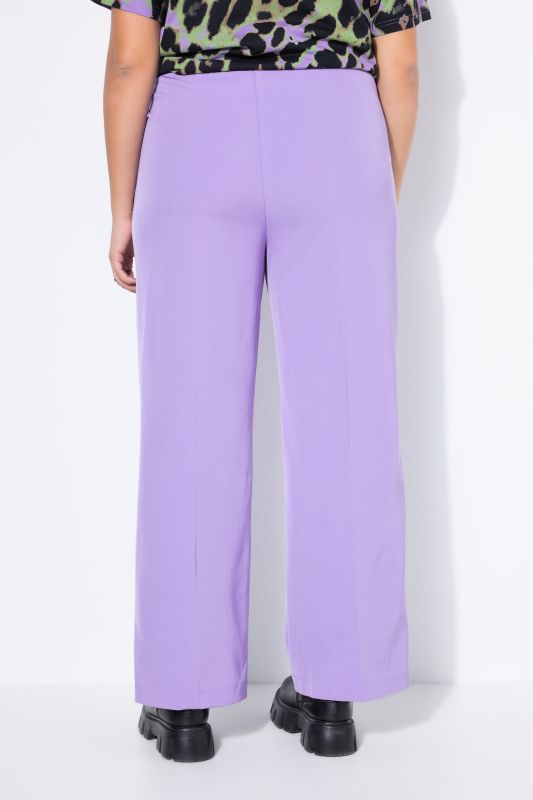 Pantalon jambe droite et large, taille élastique