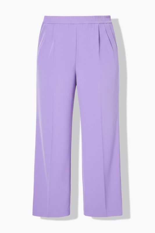 Pantalon jambe droite et large, taille élastique