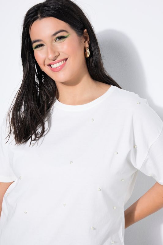 T-shirt oversize, perles fantaisie