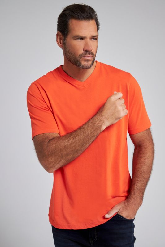 T-shirt JP 1880 Basic, col en V - jusqu'au 8 XL