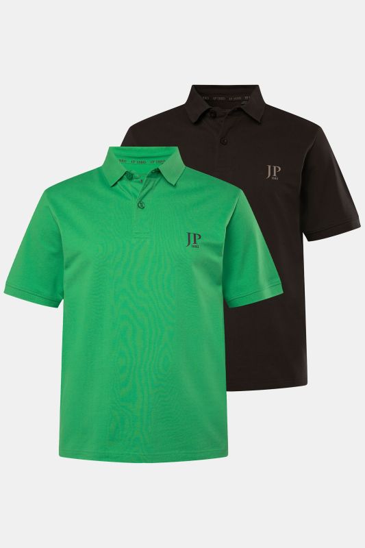 Lot de 2 polos, collection Basic - coton piqué, peigné