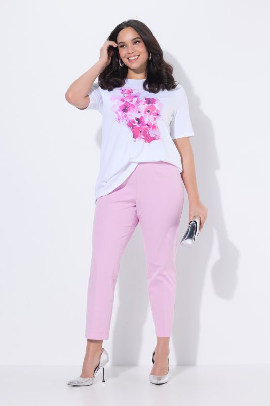 Pantalon 7/8 jambe étroite, taille élastique