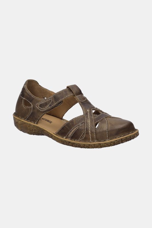 Sandales en cuir Josef Seibel. Fermeture velcro - largeur H