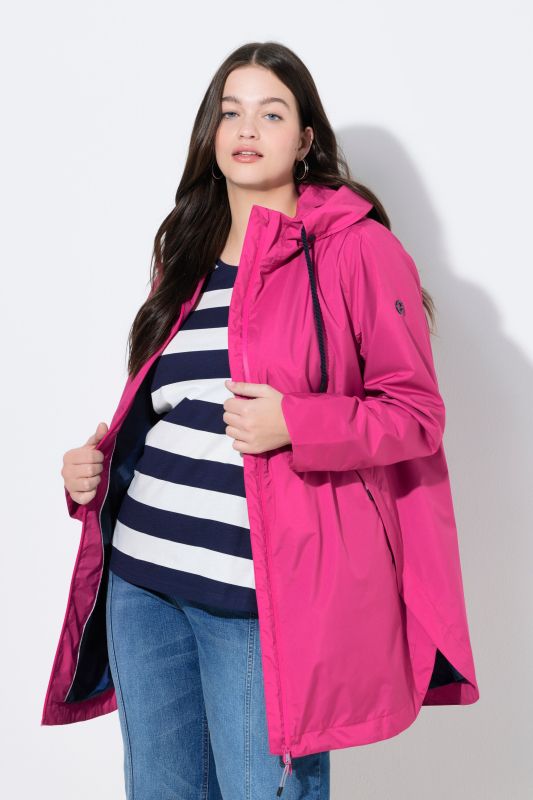 Veste technique HYPRAR à capuche, matière imperméable et légère, coupe évasée