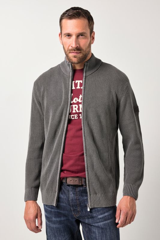 Cardigan JP 1880, col montant et fermeture zippée, esprit vintage - jusqu'au 8 XL