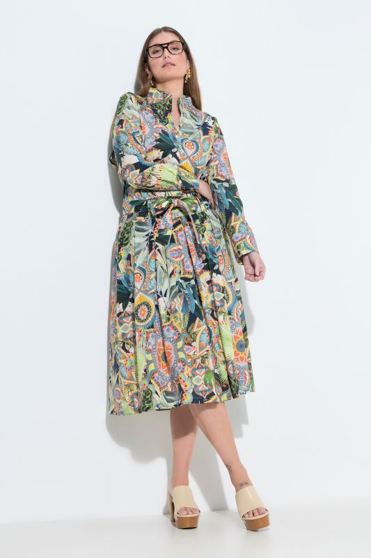 Jupe midi plissée, coupe évasée et taille confortable