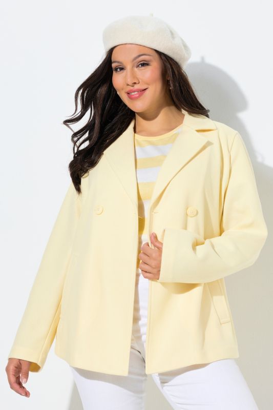 Caban en polaire, col à revers et manches longues, coupe évasée