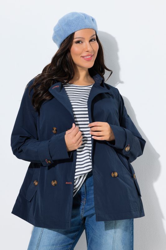 Trench court HYPRAR, matière déperlante, coupe évasée