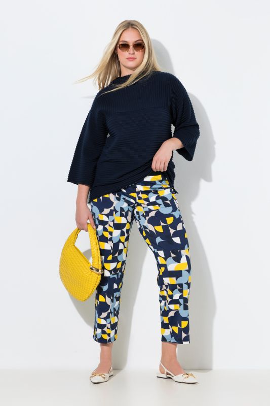 Pantalon Sienna en jersey, taille élastique, jambe étroite