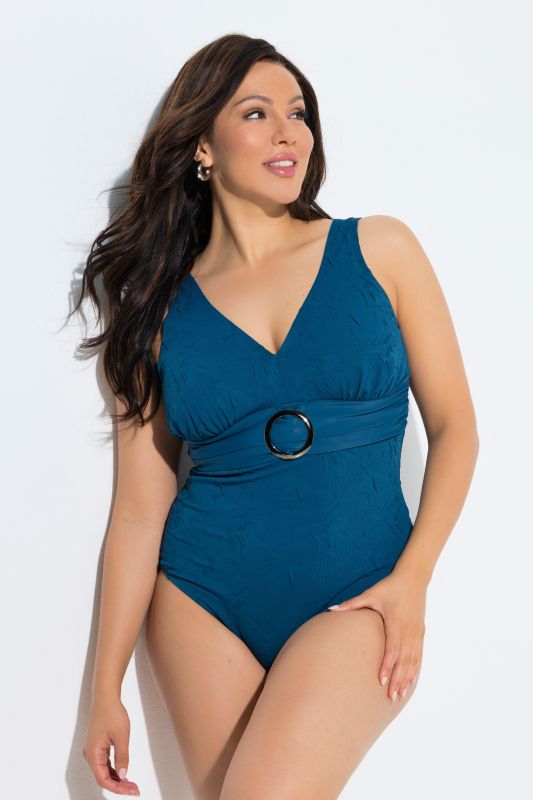 Maillot de bain avec bonnets souples, anneau fantaisie et matière recyclée