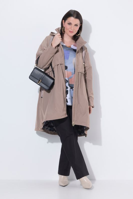 Manteau technique HYPRAR, matière déperlante, col montant et capuche