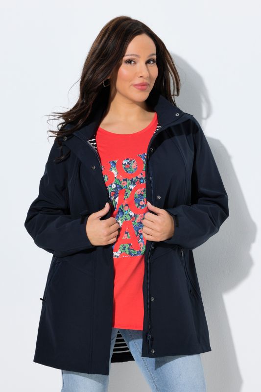 Veste Softshell HYPRAR à capuche, modèle imperméable, coupe évasée