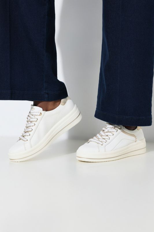 Sneakers en cuir Remonte, semelle intérieure amovible - largeur G