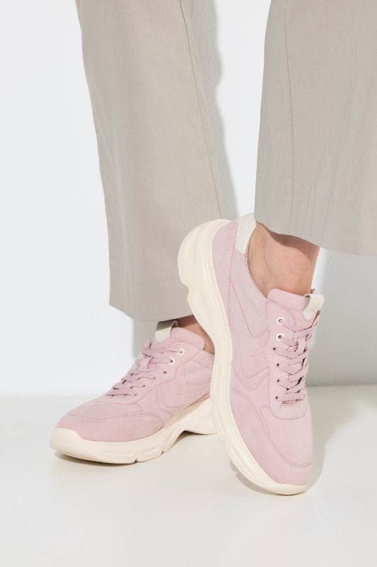 Sneakers Caprice en cuir, semelle intérieure amovible - largeur G