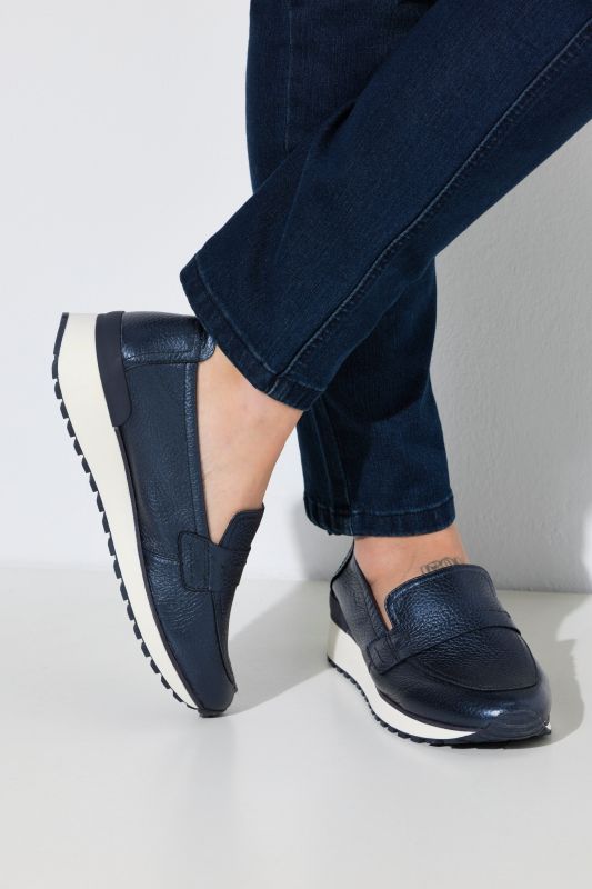 Mocassins Caprice en daim, semelle intérieure amovible - largeur G