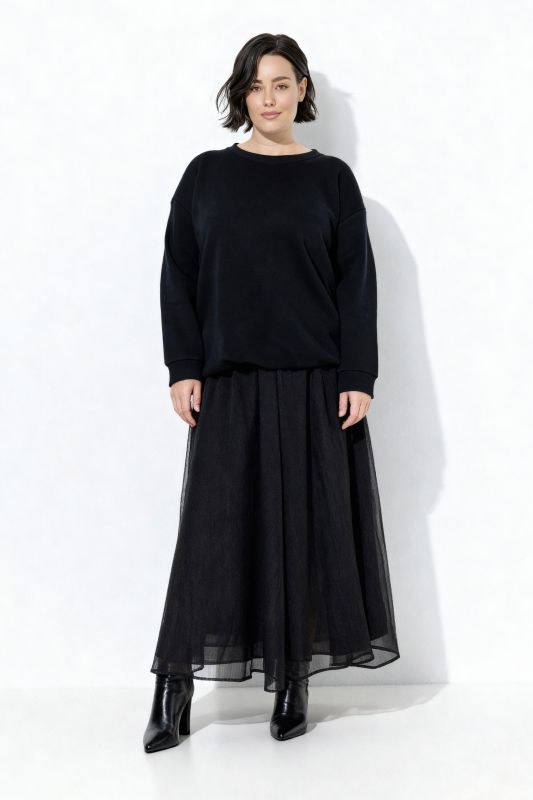 Jupe à volants, taille élastique et coupe évasée