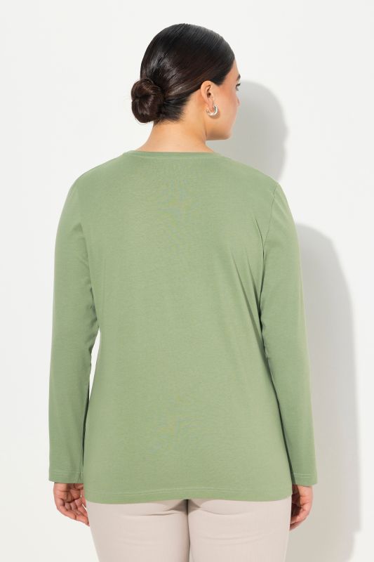 T-shirt Slim Fit, décolleté rond et manches longues