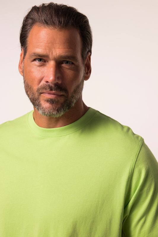 T-shirt Basic en coton peigné, col rond - jusqu'au 8 XL