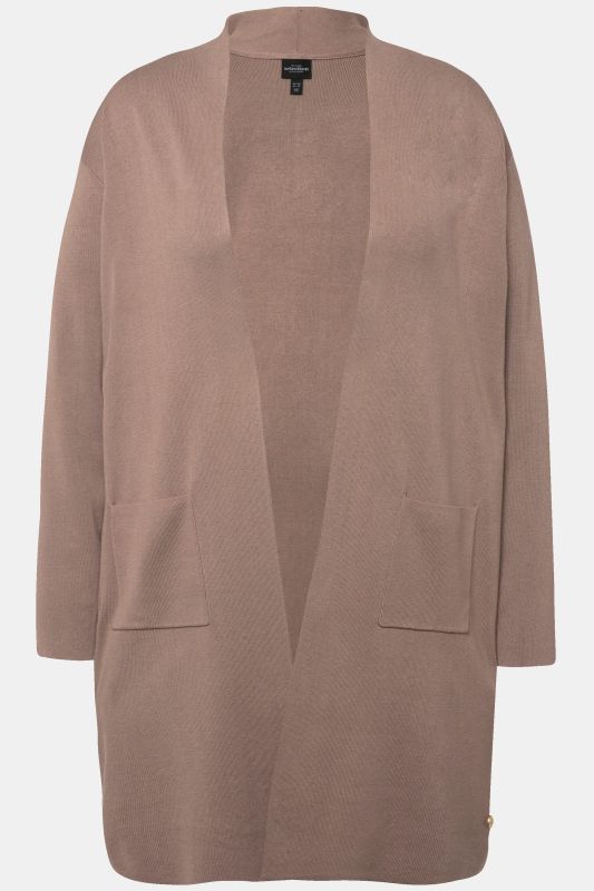 Cardigan coupe ouverte et longue, en maille fine et douce