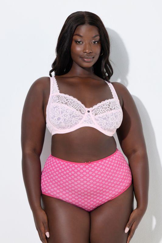 Soutien-gorge à armatures, dentelle florale, entièrement confectionné en dentelle, bonnet C-E