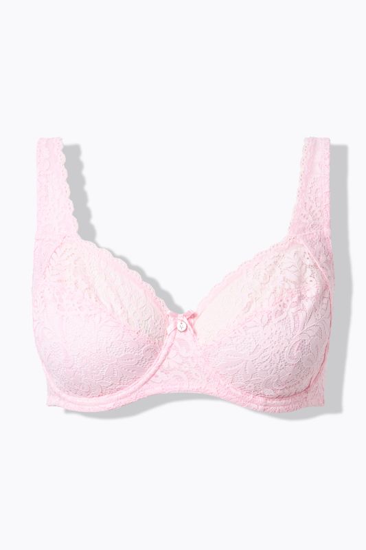 Soutien-gorge à armatures, dentelle florale, entièrement confectionné en dentelle, bonnet C-E