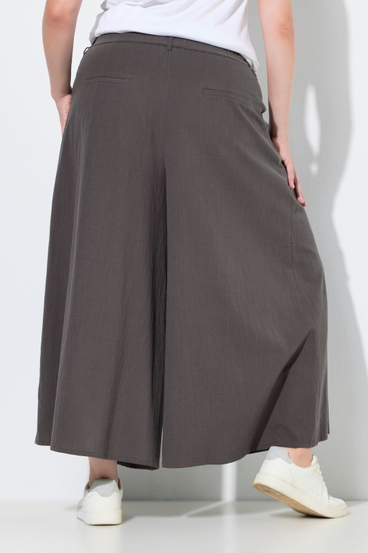 Pantalon 7/8 en coton bio. Jambe large et taille élastique