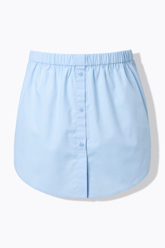 Rallonge chemisier, base arrondie et coupe évasée