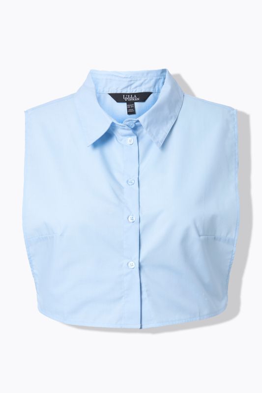 Faux col chemisier, patte de boutonnage, à porter en dessous d'un haut