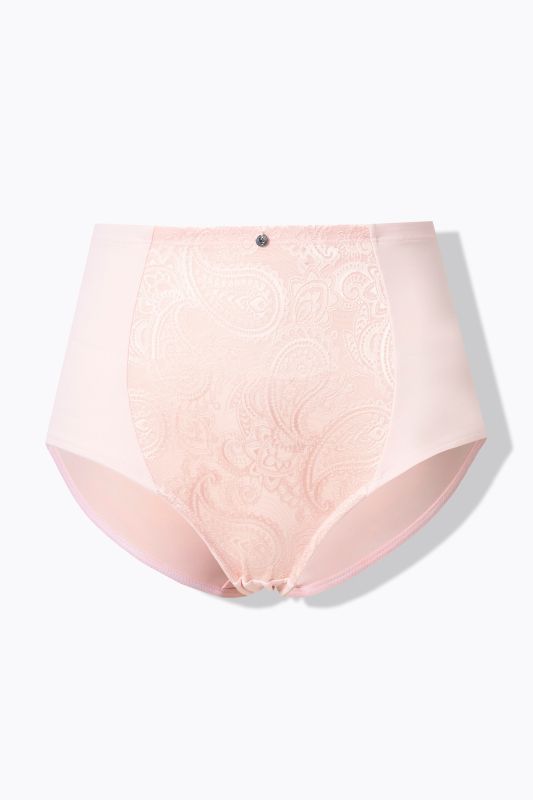 Culotte gainante, dentelle jacquard, taille haute