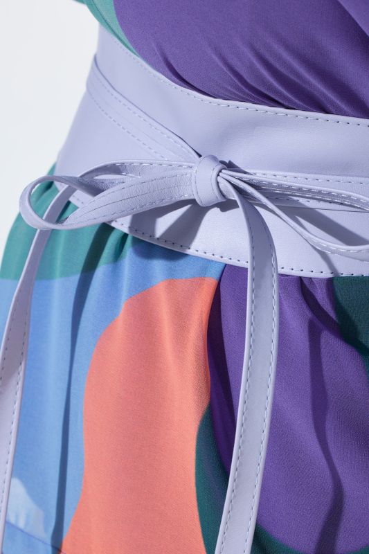 Ceinture en cuir à nouer. Longs rubans