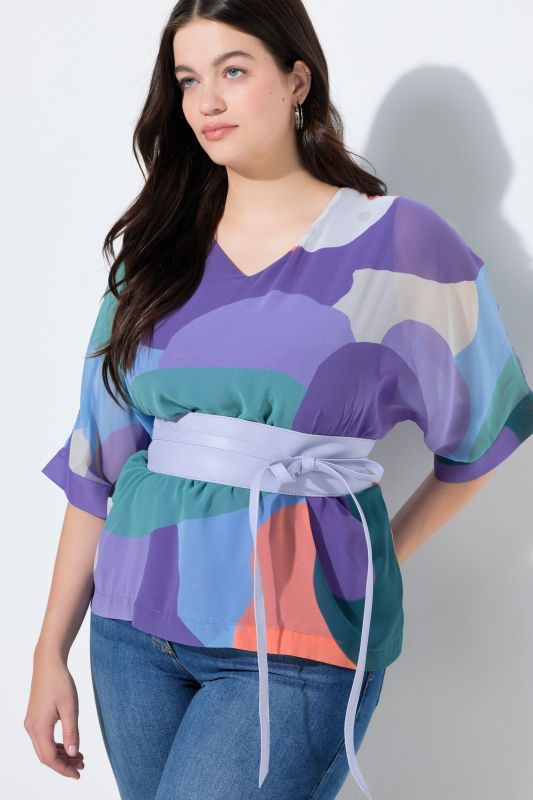 Ceinture en cuir à nouer. Longs rubans