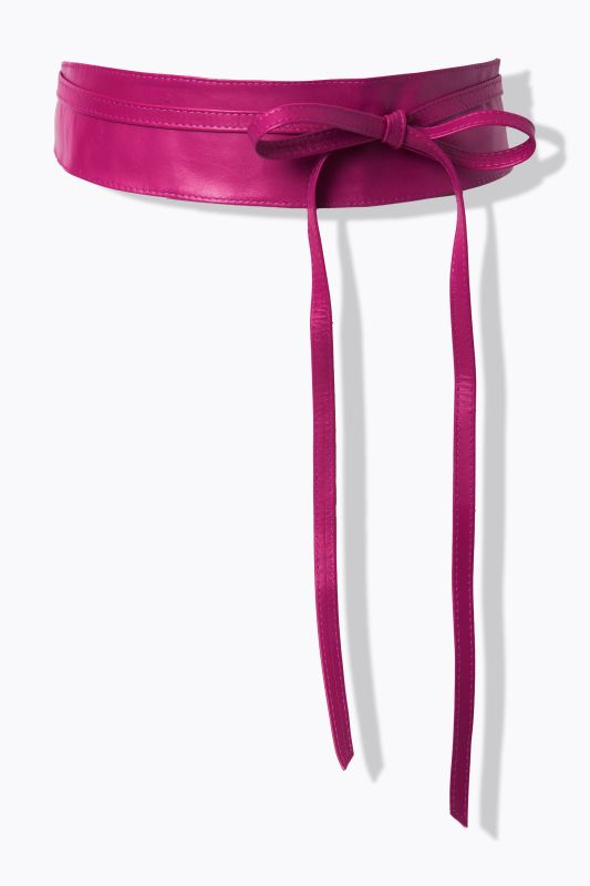 Ceinture en cuir à nouer. Longs rubans